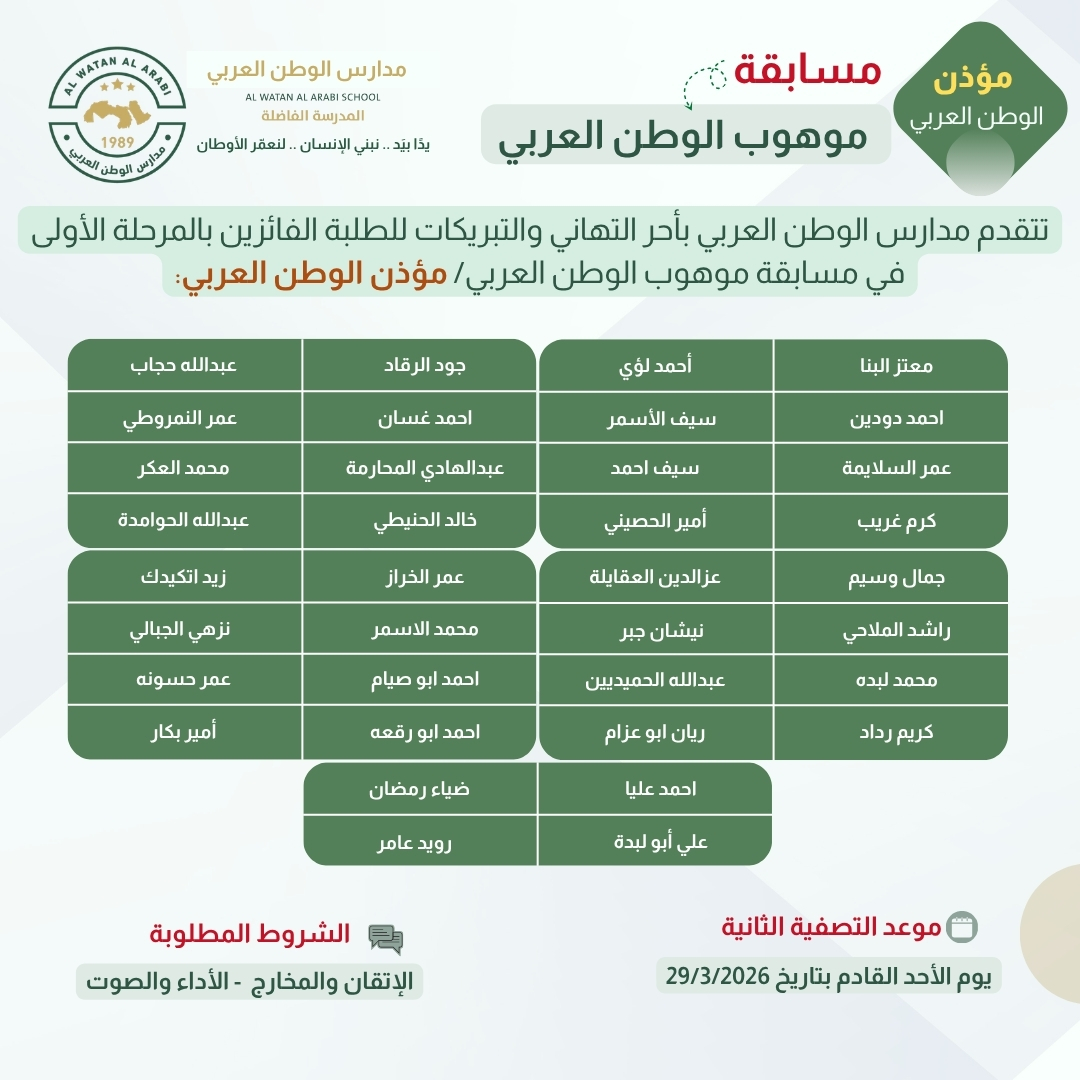 رياض ومدارس الوطن العربي